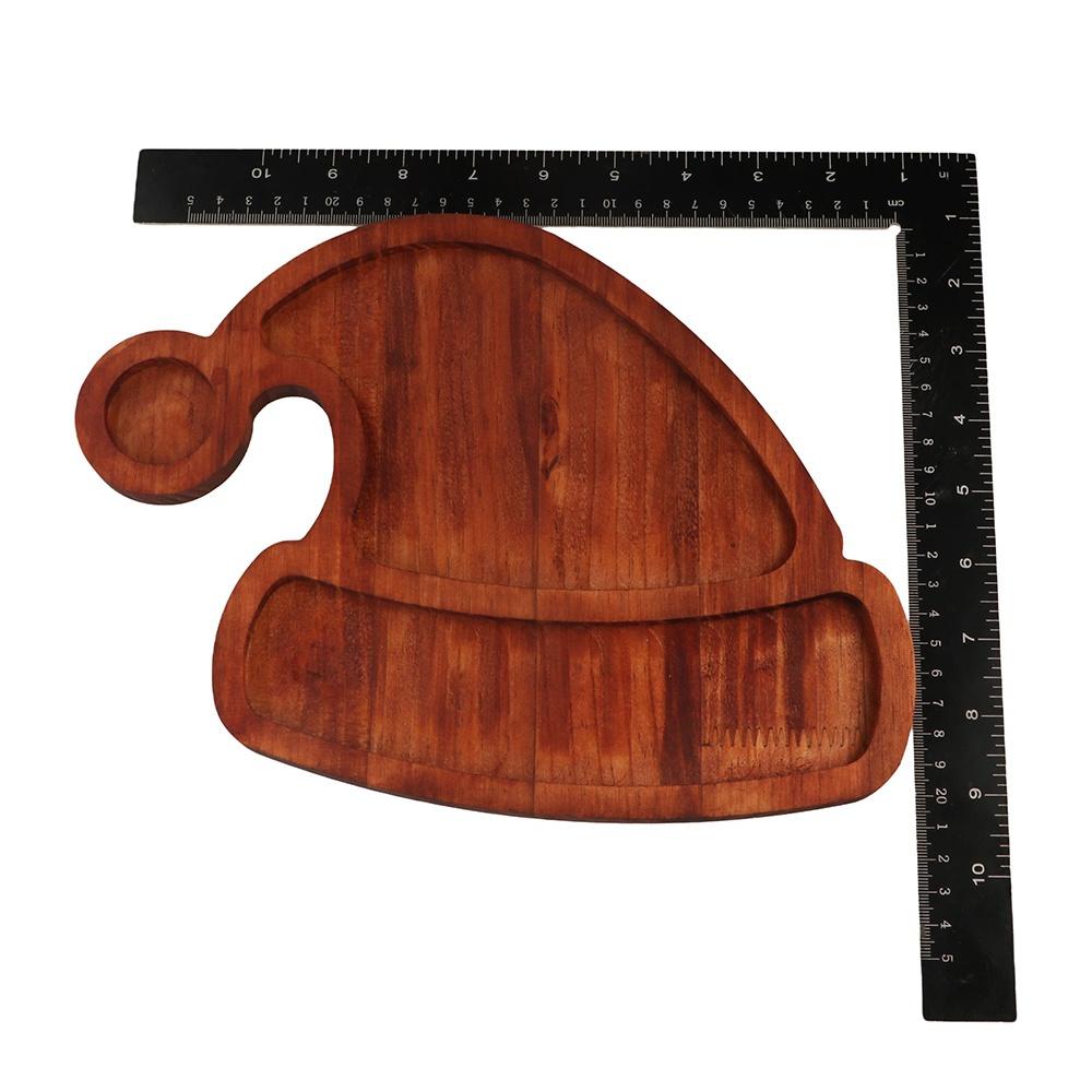 Exquisite Christmas Wooden Tray Santa Hat Snack Tray Cutting Board Fruit Plate  Hotel