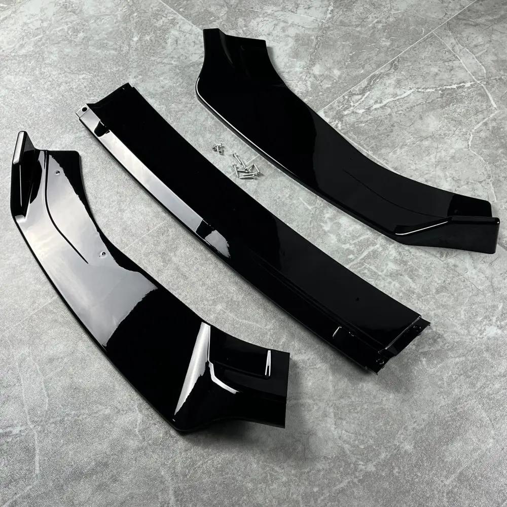 3PCS Front Bumper Splitter Lip for VW Golf 7 MK7 GTI GTD 2013 2014 2015 2016 2017 Bumper Diffuser Spoiler Guard Car Body Kits Gloss Black