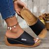 Women Wedge Slippers Summer Fashion Slippers Open Toe Breathable Sandals Comfortable Buckle Woman Shoes Slides Women
