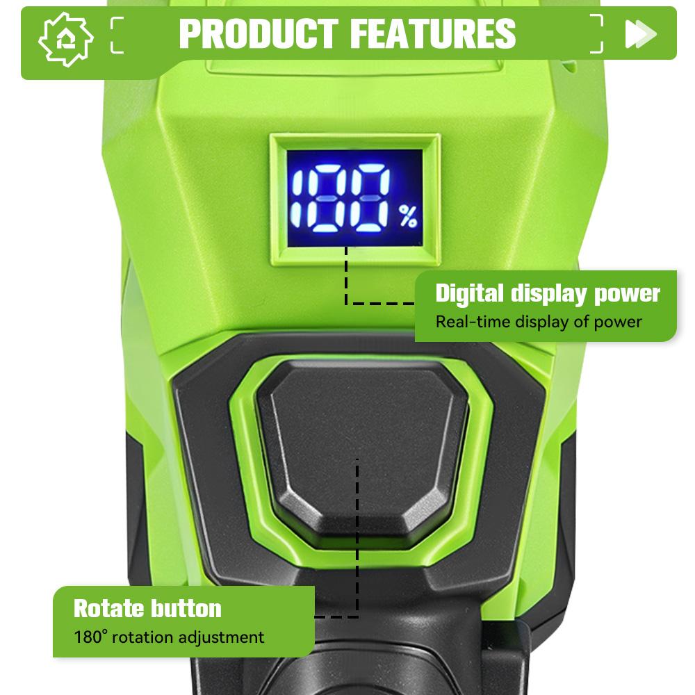 ONEGREEN 2000W Elektrische Heckenschere 180° Drehung Akku Landschaftsbau Heckenschneider Trimmer Gartengerät Für Makita Akku Stift