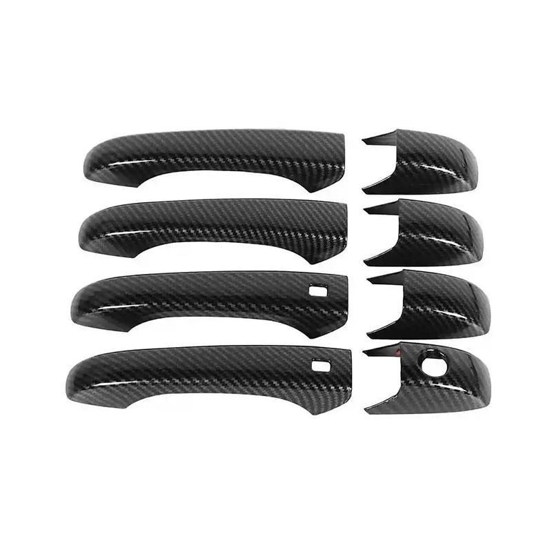 Door Handle Cover For Jeep Grand Cherokee WK2 2011- Carbon Fiber Car Protective Film Decorate Accessories Stickers