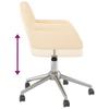 Dining Room Chairs 2 Pcs Swivel Cream Fabric