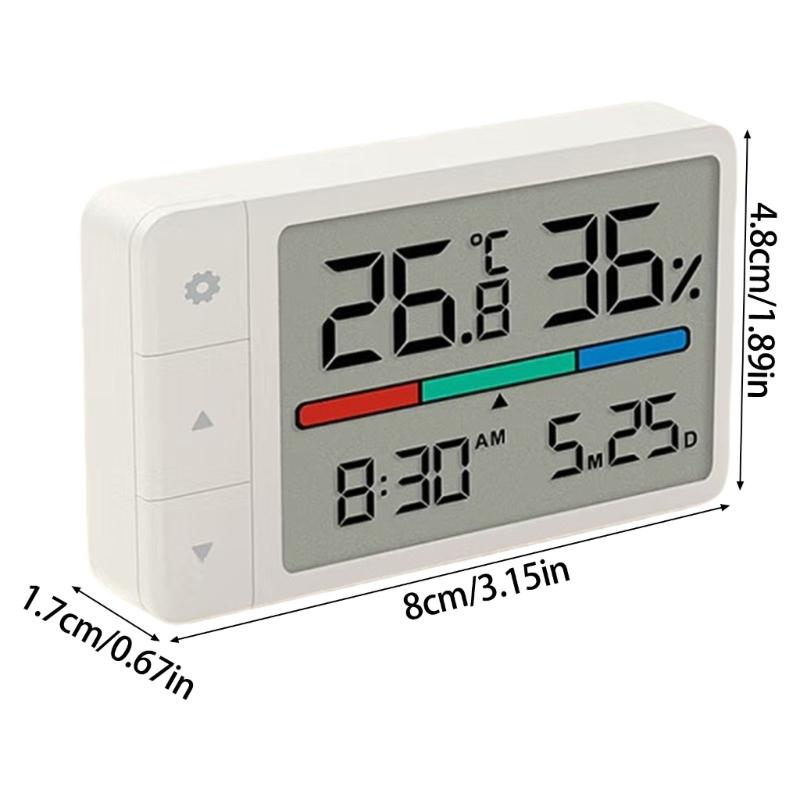 Compactly Indoor Digital Temperature Humidity Meter Monitors for Nursery Bedroom Featuring High Accuracy Sensors