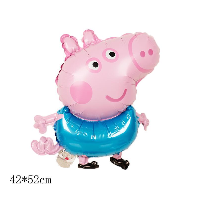 Licensed Peppa Pig Aluminum Foil Happy Birthday Balloon Decoration