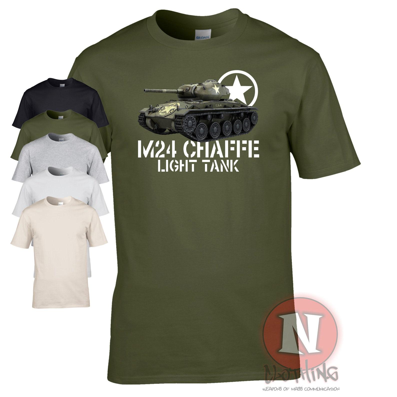 M24 Chaffe light Tank T-Shirt World War 2 US army. M