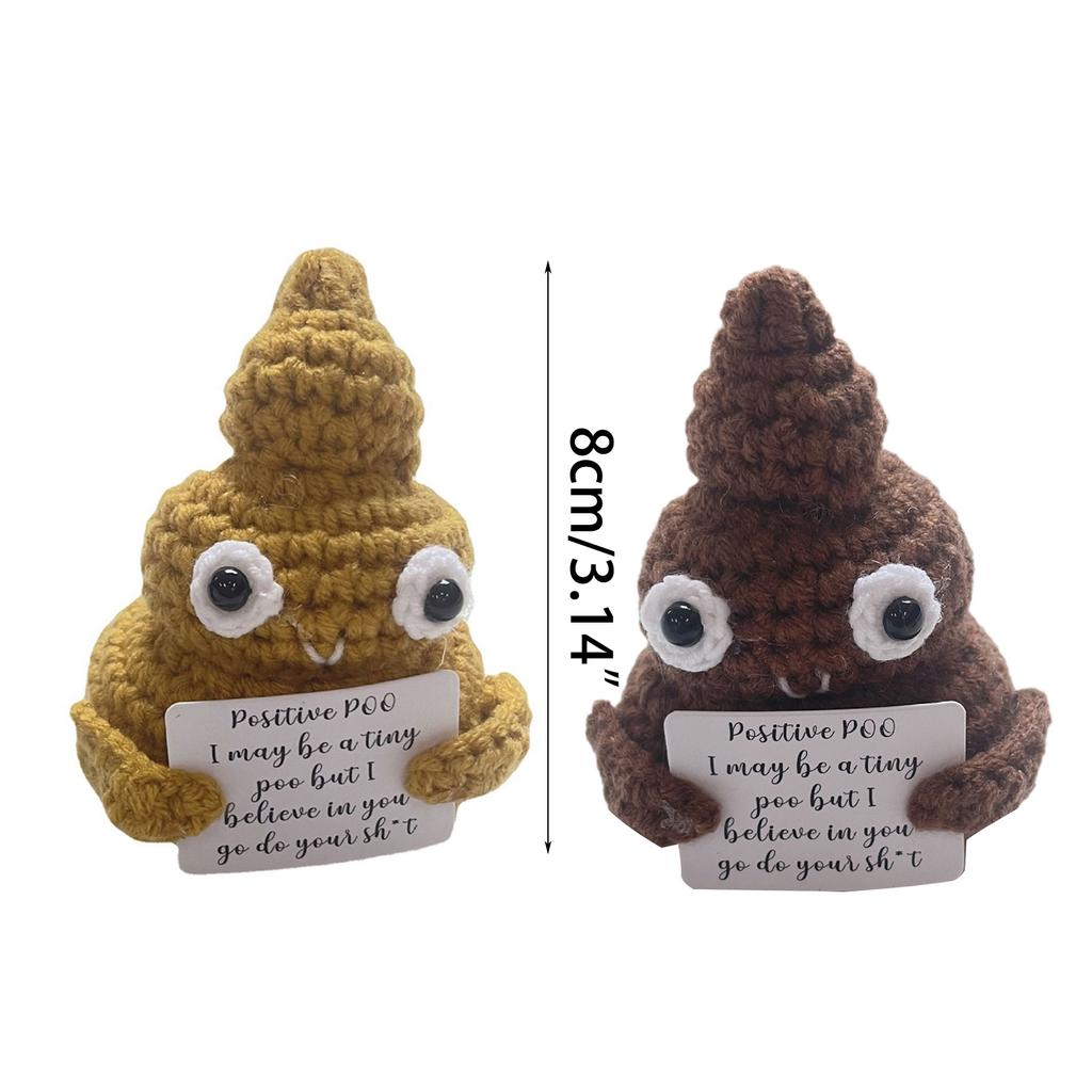 Gestrickte Kacke Figur Geschenk Kinder Jungen Geschenk Zubehör für Kinder Mädchen Jungen Feiertag Neujahr Geschenk