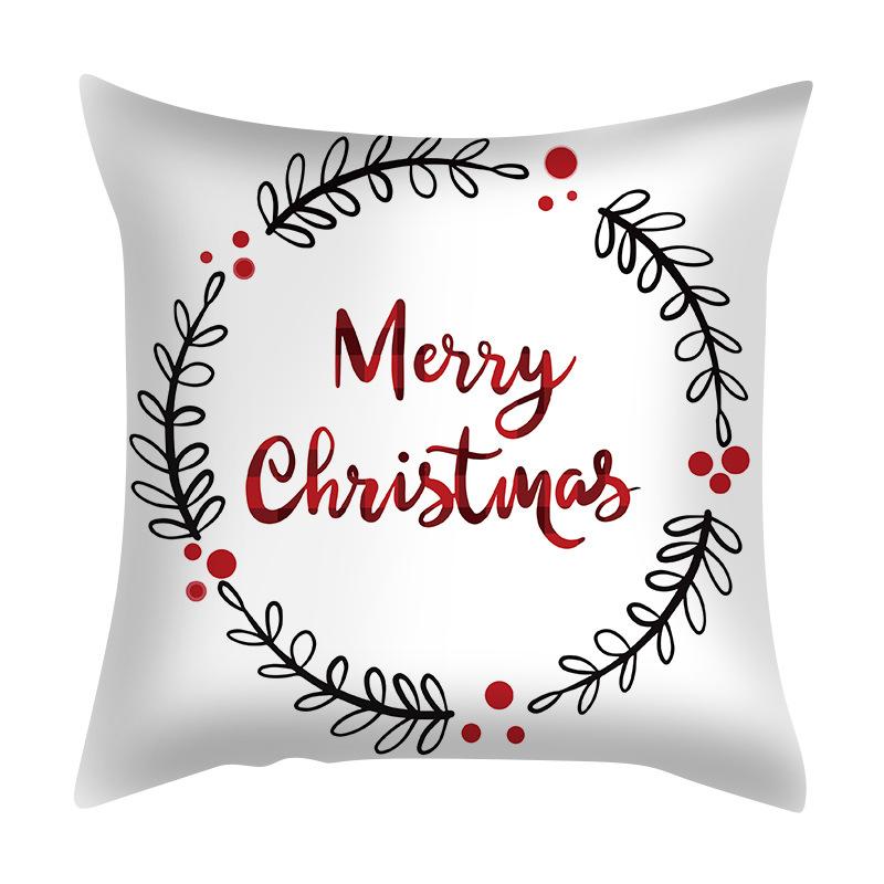 45cm Christmas Cushion Cover Navidad Merry Christmas Decorations For Home 2025 Xmas Noel Cristmas Ornaments New Year Gifts
