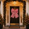Stripe Christmas Tree Topper Bow DIY Christmas Wreaths Bow Tree Bow with Long Tails  Home Decor