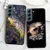 Brown Trout Fly Fishing Phone For Samsung Galaxy S24 S22 Ultra S21 Plus S20 S23 FE Case S10 S10E S9 S8 S7 Edge Cover Silicone So