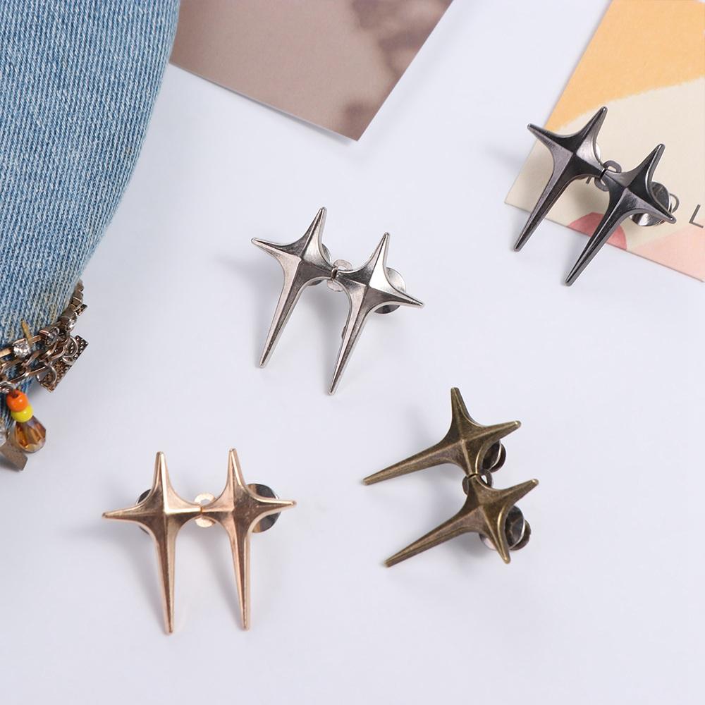 Waist Buckle Jean Fit Tighten Buckles Four-pointed star Jean Buttons for Loose Jeans Gift