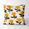 Pieces Vintage Marigold Floral Pillow Covers Polyester Sofa Decorative Cushion Cov Headboard Pillow (Without Pillow Core