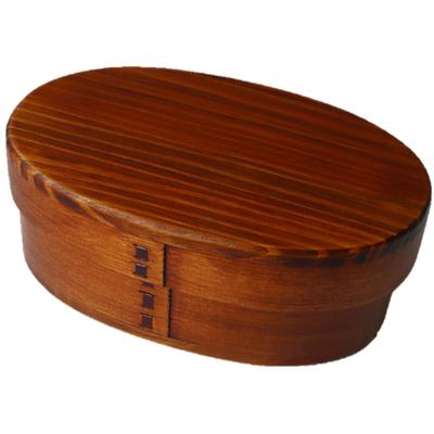 Boîte Bento Wakacho Magewappa Suri Urushi, Petite, Ovale, Simple Étage, Laque, Capacité Env.. 500ml, Marron, 03SSU-A