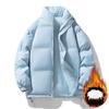 Winter Warm Jackets for Men Quilted Casual Lightweight Windproof Coat With Pockets Stand Collar Work Windbreakers Jacket Men's Thermal Cargo Jackets