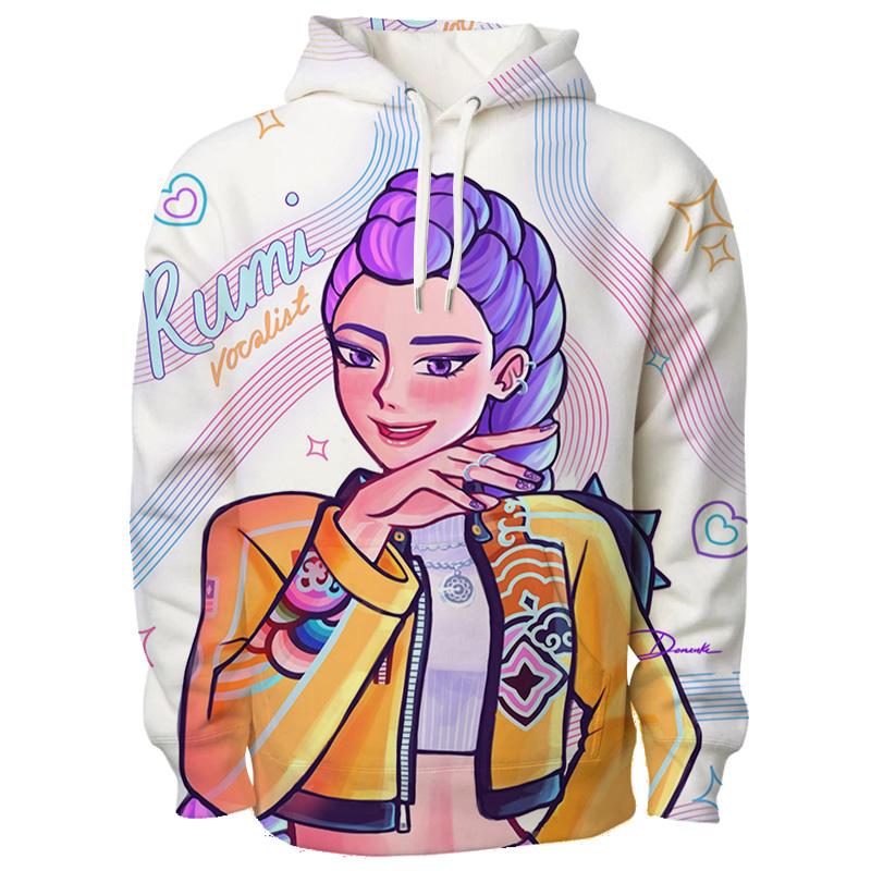 Kpop Dämonenjäger Hoodies 3D Gedruckt Herren Damen Lässiger Pullover Mode Sweatshirts Unisex Kleidung Weiblich Harajuku Streetwear