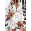 Summer Floral Pattern Bikini Cover Up 1Pc Beach Dress Swimwear Sexy Swimsuit Cover-Ups