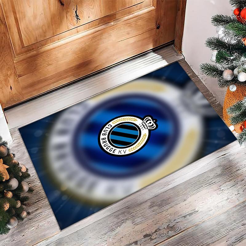 Club Brugge FC Soccer Football Pattern Soft Area Rug Non Slip Indoor Floor Carpet Sports Decor Mat for Bedroom