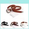 Minimalist Pu Leather Waist Belt With Pin Closure For Everyday Office Style