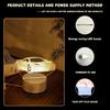 USB warm color 3D sports car night light, home study bedroom desktop decoration atmosphere light, gift light