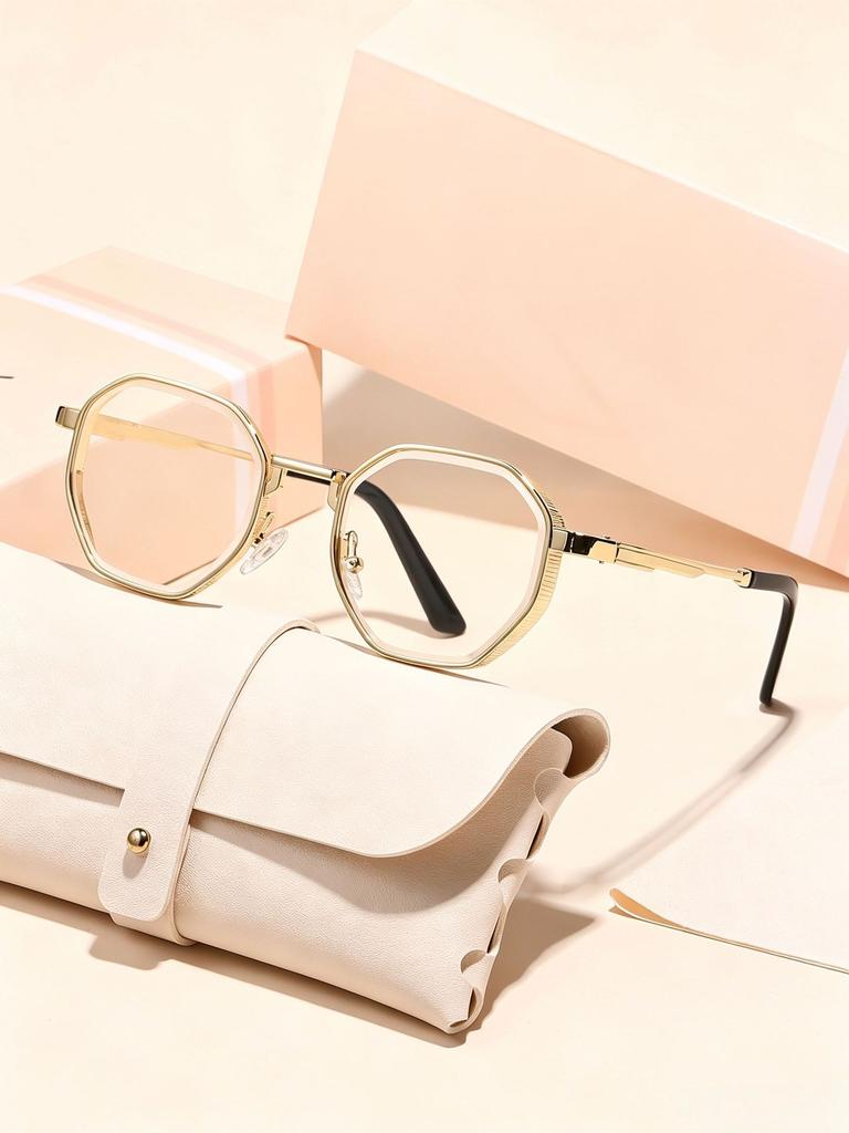 Small round frame fashion flat mirror versatile plain face white temperament trend new popular high-end frame glasses