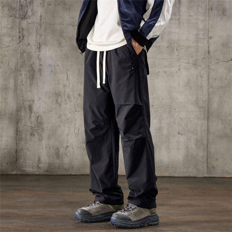 Men's Outdoor Hiking Pants, Spring and Autumn, Loose Fit, Breathable, Wide-Leg, Functional, Trendy Casual Pants