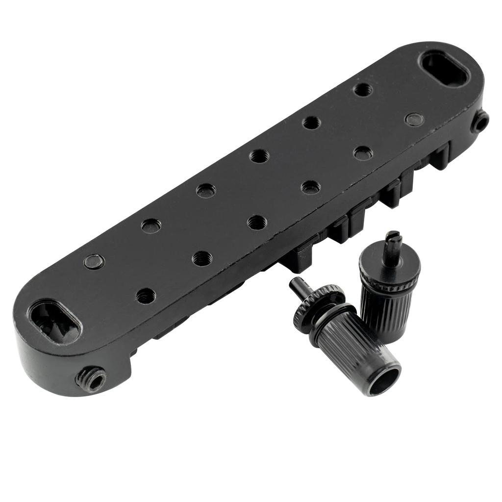 Musiclily Locking Roller Bridge for LP Electric Guitars, Black