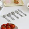 Mini-Besteck komplett aus Edelstahl Babynahrungs-Löffel Gabel Kinderlöffel