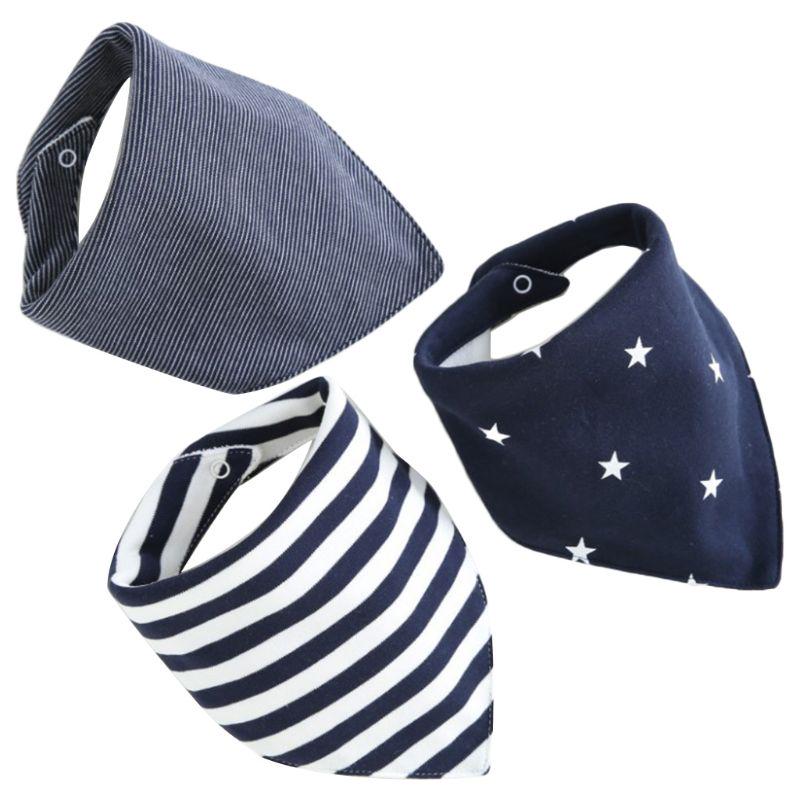 3 шт. Хлопковый слюнявчик для младенцев, Бандана-треугольник для новорожденных, Трехслойный водонепроницаемый, Полотенце для слюны, Слюнявчик, Подарки