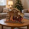 Heilige Familie Statue Baby Jesus Miniatur Weihnachtskrippe Skulptur für Weihnachten Innen Haus Tisch Feiertag