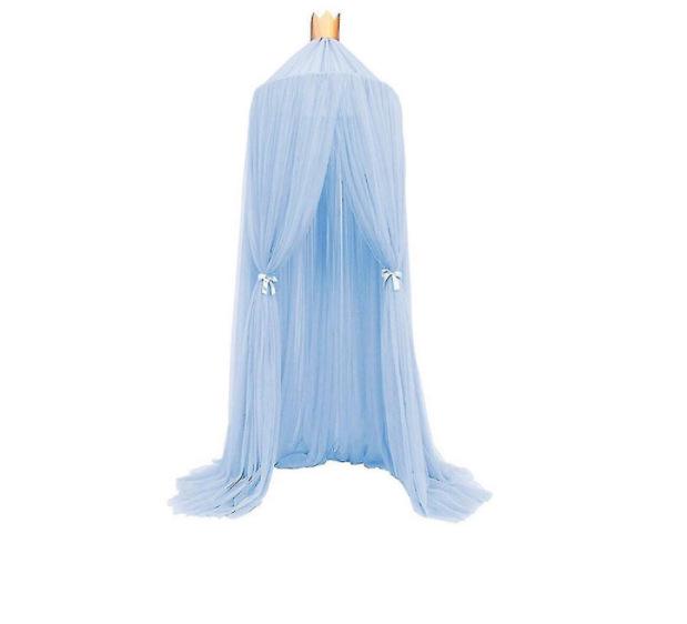 

Скандинавский балдахин-корона принцессы: Семислойная сетчатая москитная палатка для декора детской комнаты Diameter 60cm, Height 240cm синий