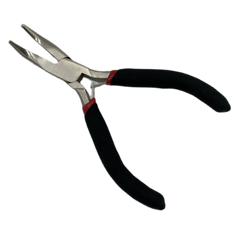 

1 шт. 4,5-дюймовый черный изогнутый зажим для носа с гладкими губками для наращивания волос в форме пера