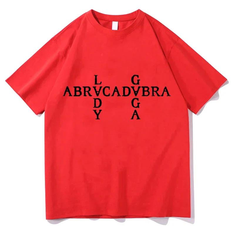 2025 Lady Gaga Abracadabra T-shirty Moda Bawełniana Koszulka dla Mężczyzn i Kobiet Vintage Odzież Unisex Lato Bawełniane Topy