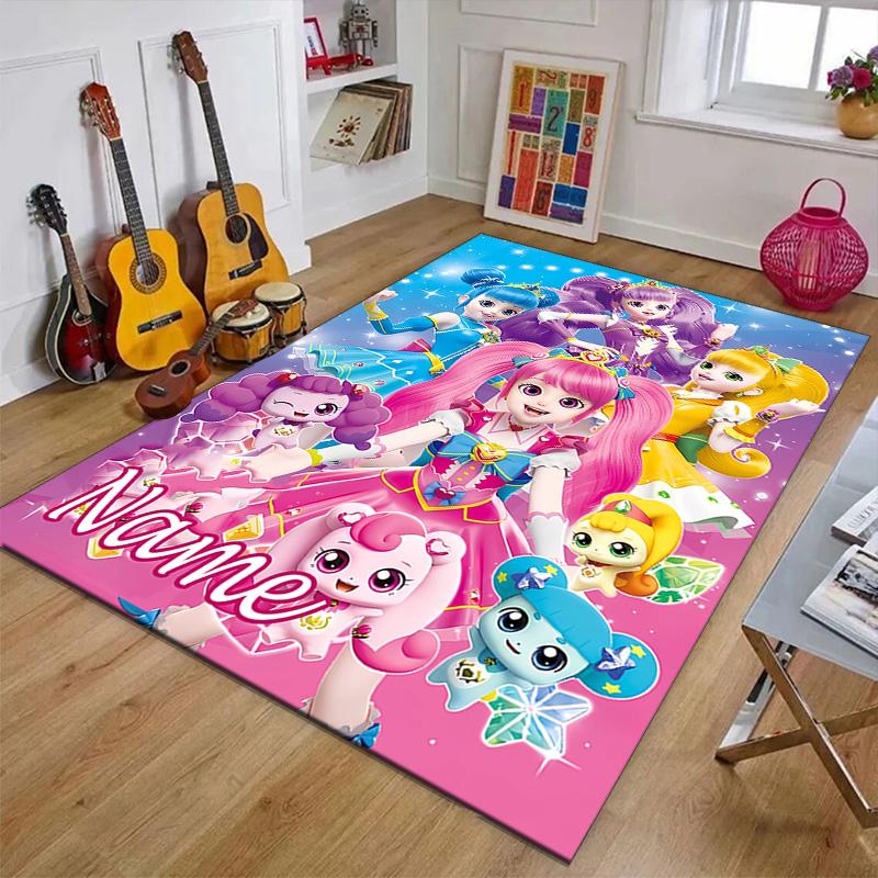 Custom Catch Teenieping Magic Sweethear Mat Personalized Name, Polyester Washable Indoor Entryway Rug, Gift for Christmas, Easter, Thanksgiving Day