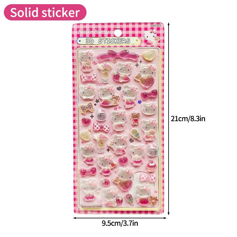 Sanrio Cartoon Sticker Hello Kitty Kuromi My Melody Aesthetic Sticker Cinnamoroll DIY Scrapbook Bonbon Drop Decal Party Favor