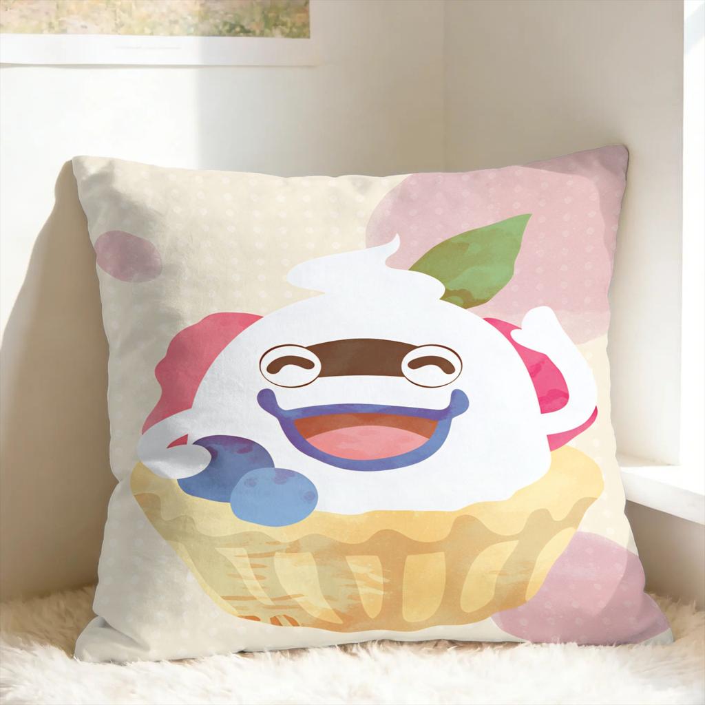 Pillow Cover Anime Yokai Cute Watch Maple Vintage Pillow Case For Sofa Home Decoration Pillowcases