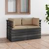 Day and Night - Day and Night 2-seater Garden Pallet Sofa and Solid Pine Wood Cushions