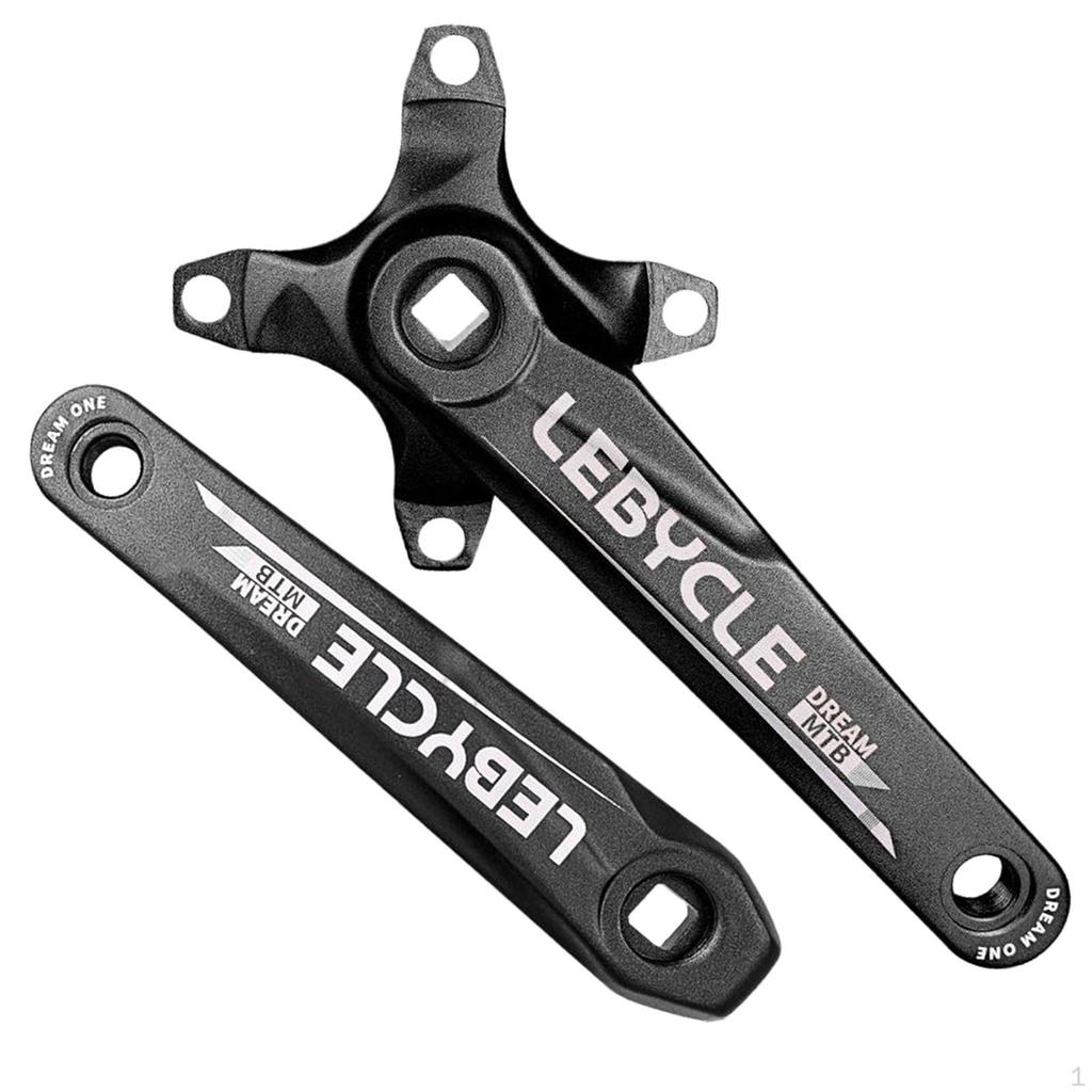 170mm Vierkantkonus Kurbelgarnitur, 104BCD Mountainbike Narrow Wide Kettenblatt, Single Speed Rund