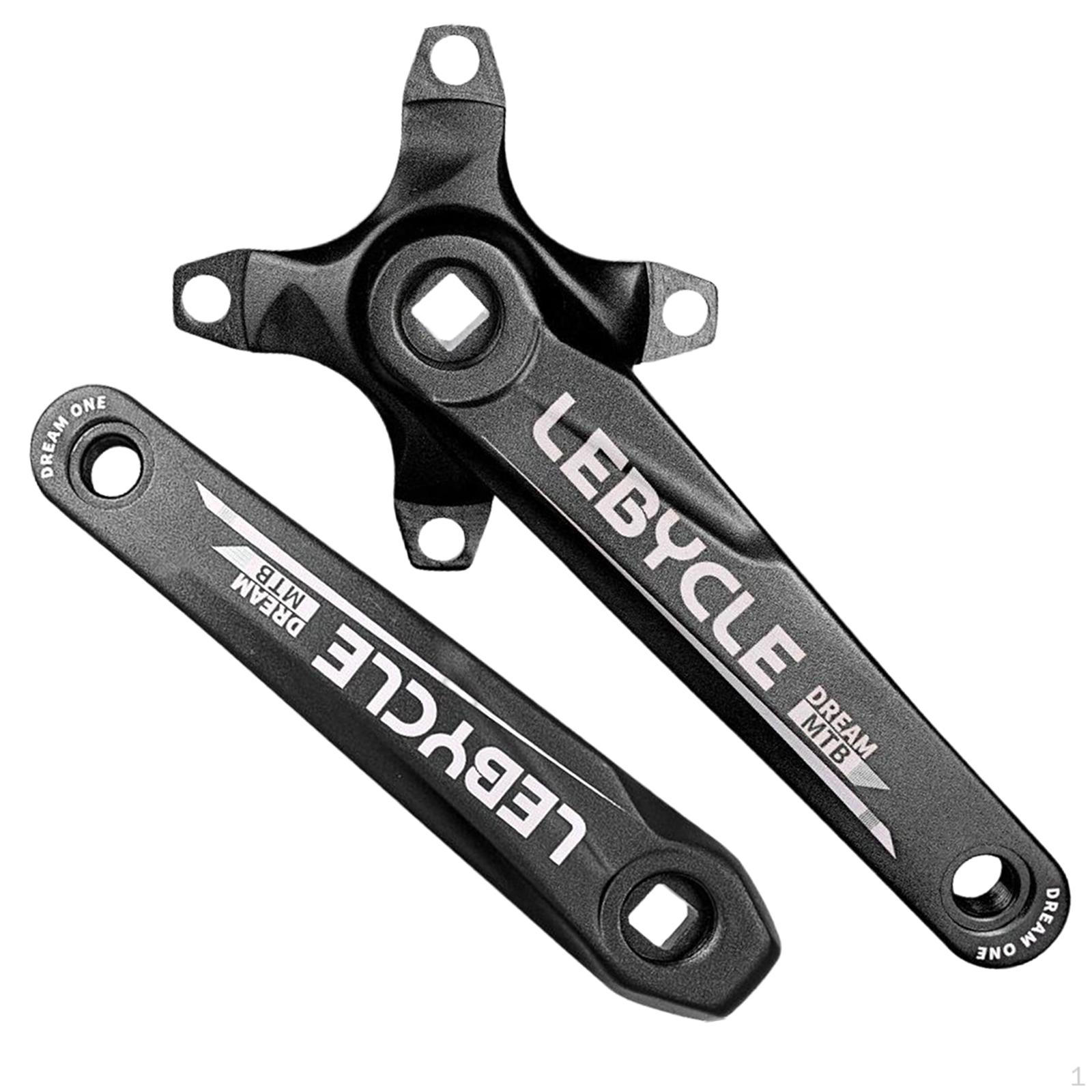 Квадратный коленвал 170 мм, Звезда Narrow Wide 104 BCD для горного велосипеда, Круглая, Односкоростная Black Crankset