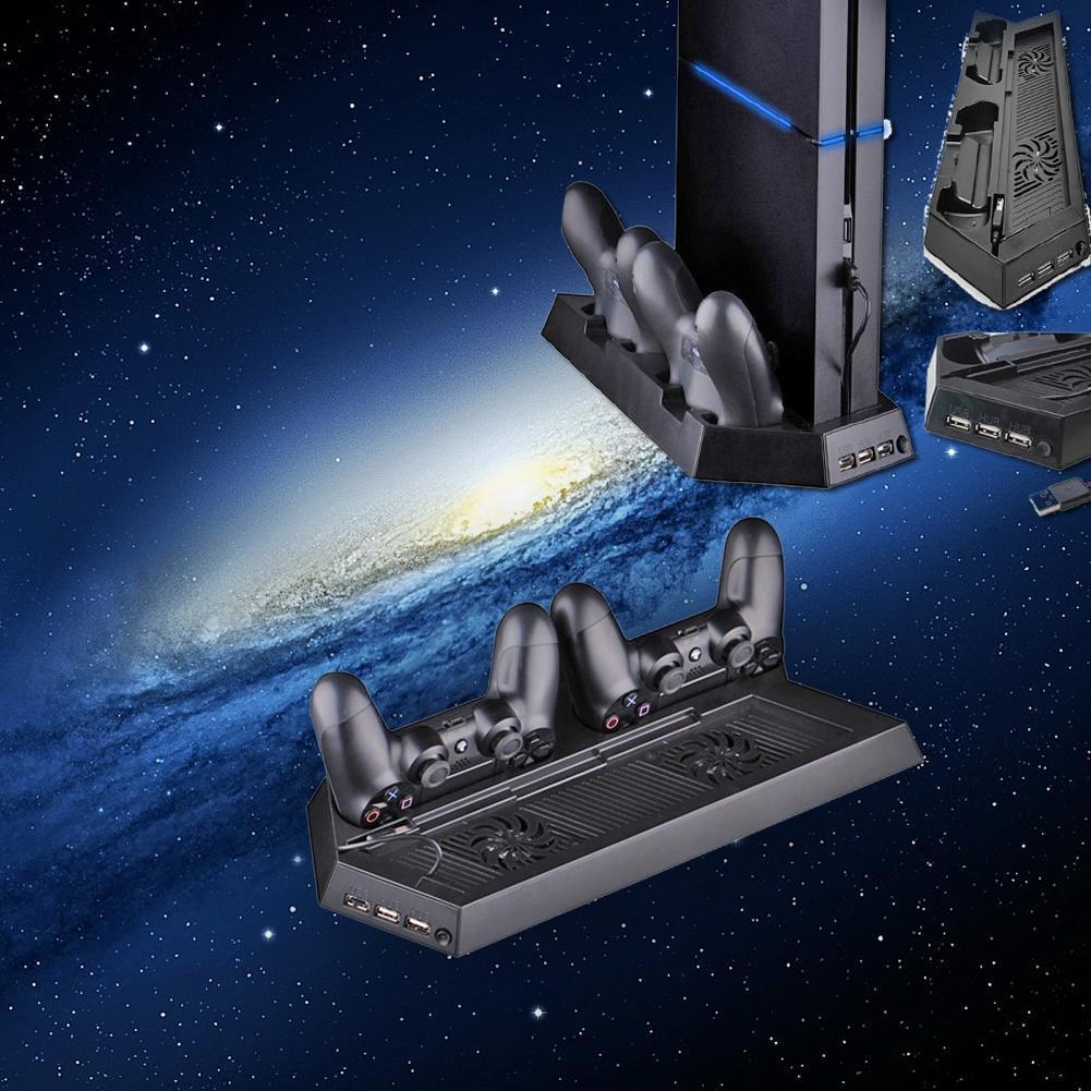 PS4 Cooling Station Vertical Stand with 2 Cooler Fan 3 USB HUB and 2 Controller Charging Dock for Sony Playstation 4 Accessories