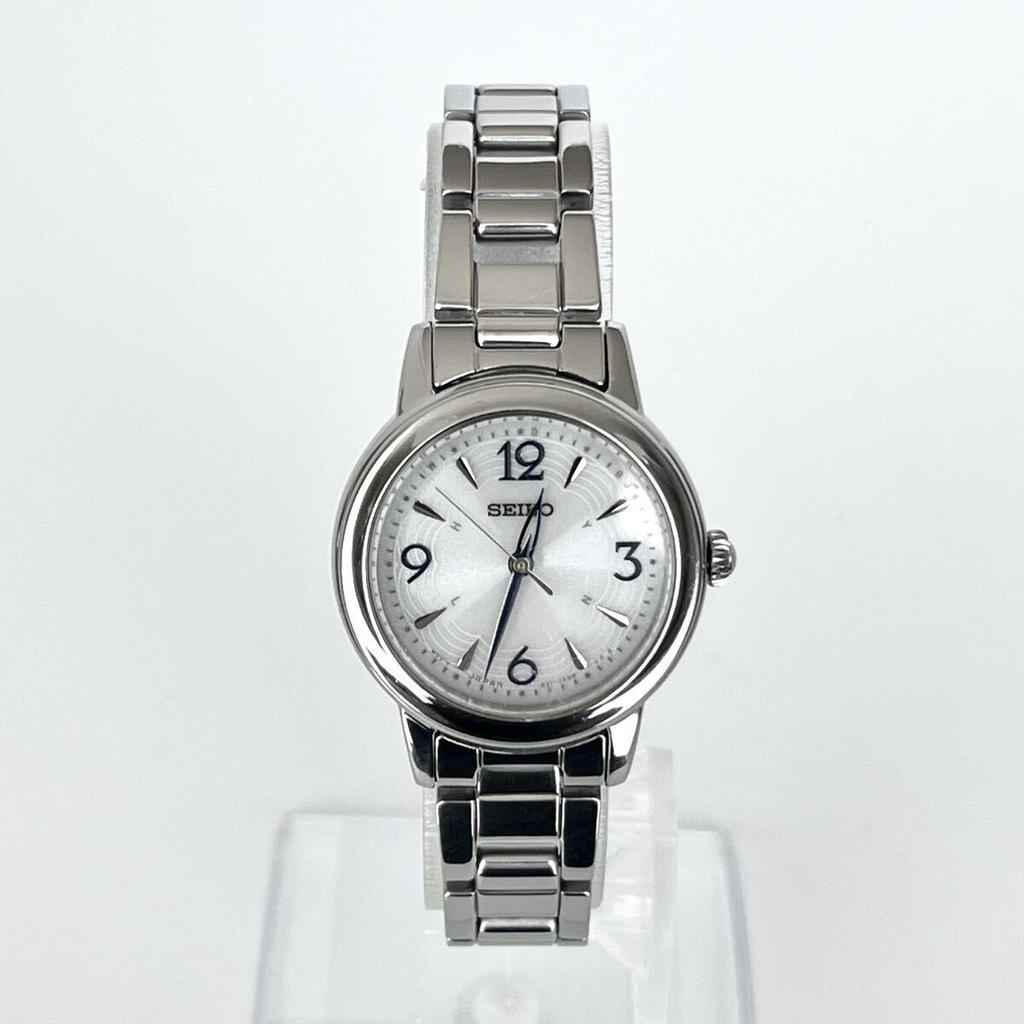 Used [In operation] Polished Seiko SEIKO women's watch radio solar, good condition, white dial s2353