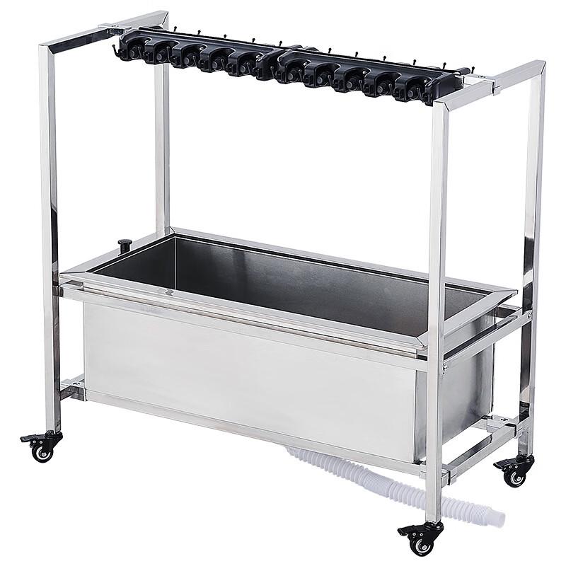 YidaShang Stainless Steel Movable Mop Sink and Storage Rack