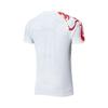 Li-Ning Color Block Printed V-Neck Short Sleeve Badminton Shirt Unisex Tops Standard-White AAYU229-2