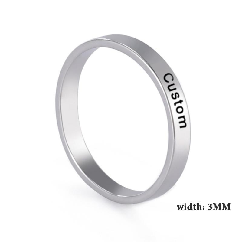 

Lemegeton 2/3/6/8mm Custom Name Ring For Women Personalized Stainless Steel Family Stacking Ring Jewelry Valentine s Day Gifts 6&Steel