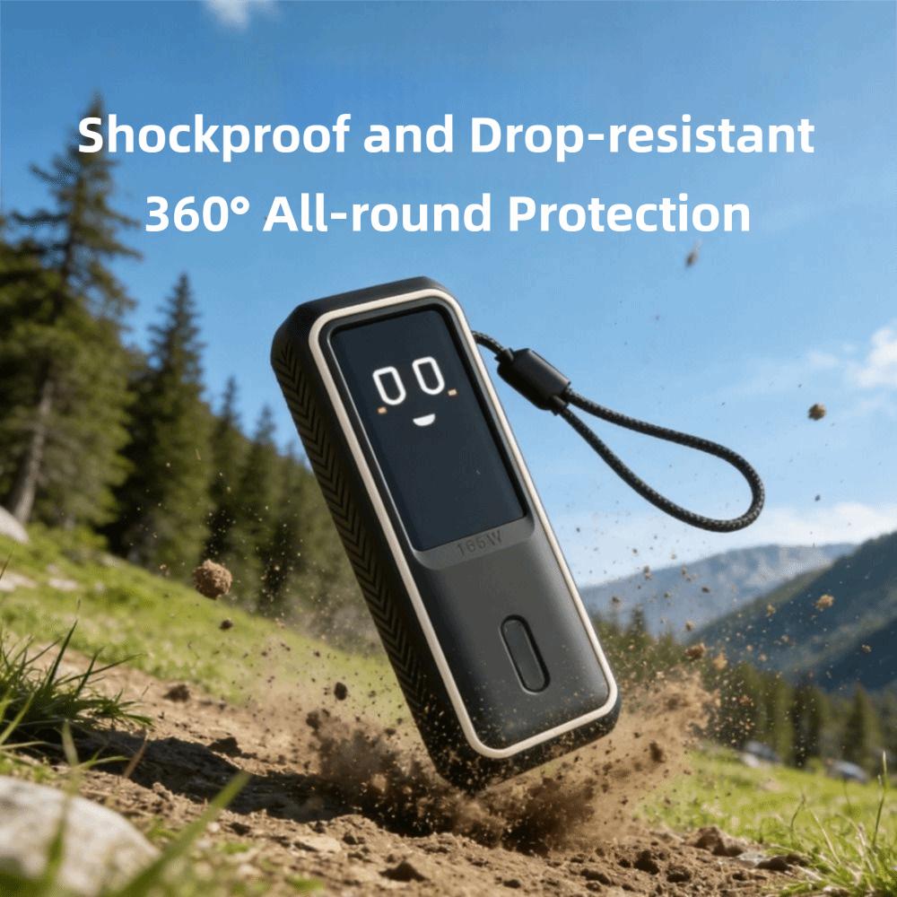 Anti-fall Silicone Carrying Case Shockproof Anti-scratch Power Bank Protective Cover Flexible for Anker Zolo165W 25000mAh