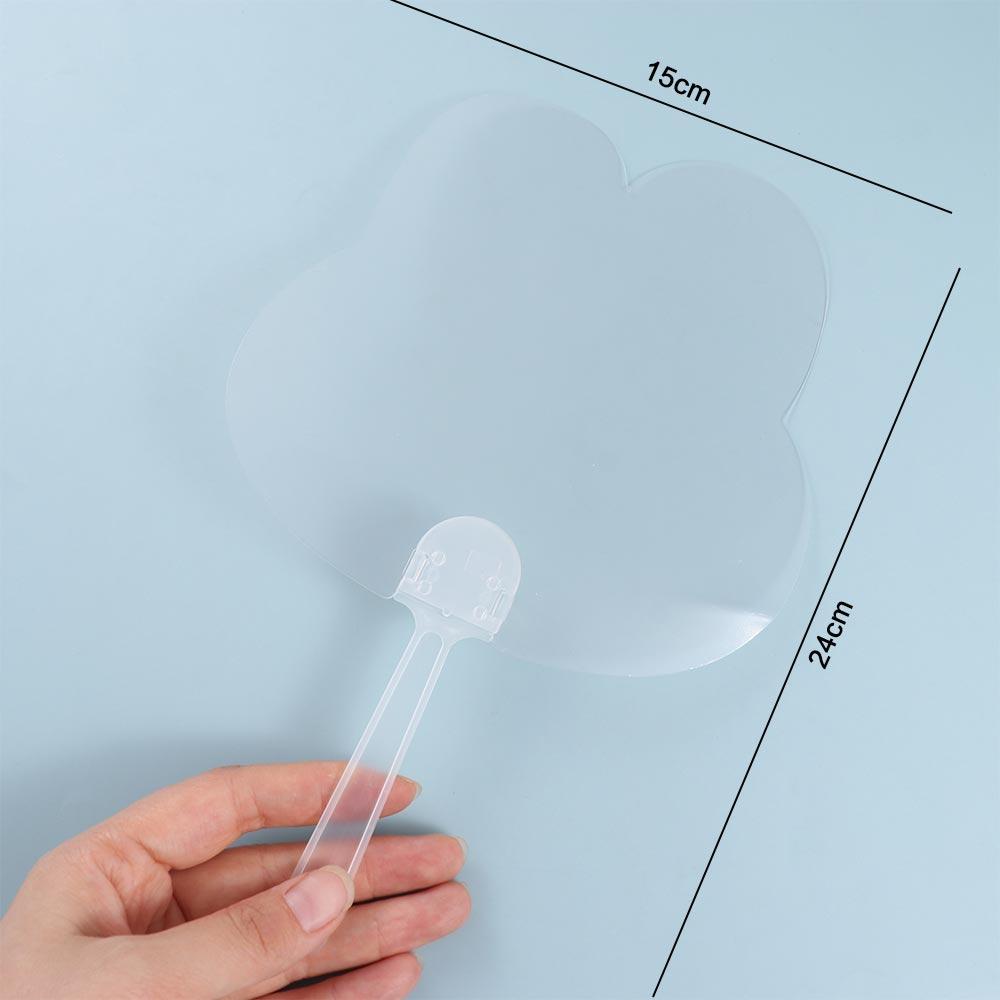 DIY Transparent Hand Fans Portable Graffiti Fan Funny DIY Blank Fan  Kindergarten