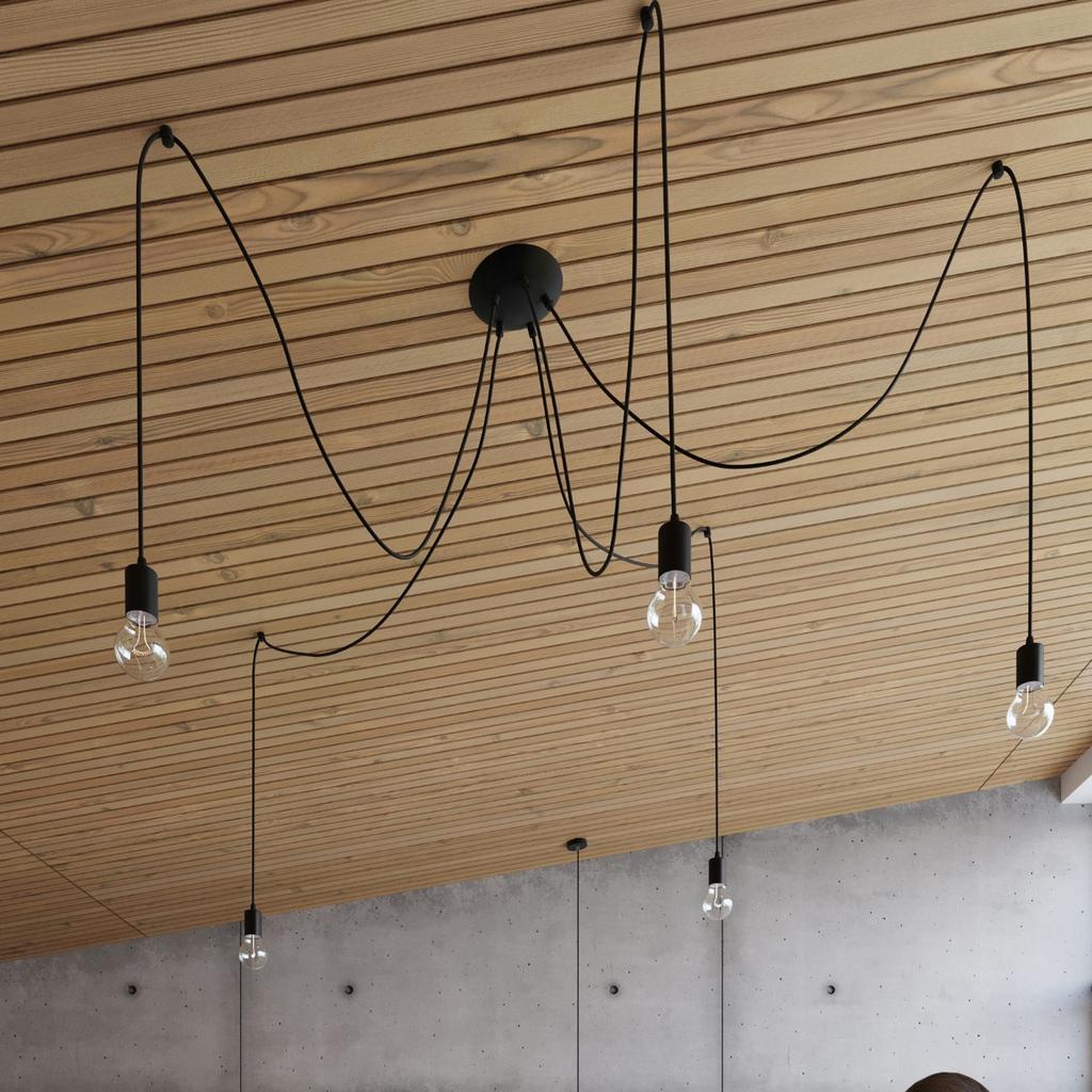 Edison Chandelier 5 Black