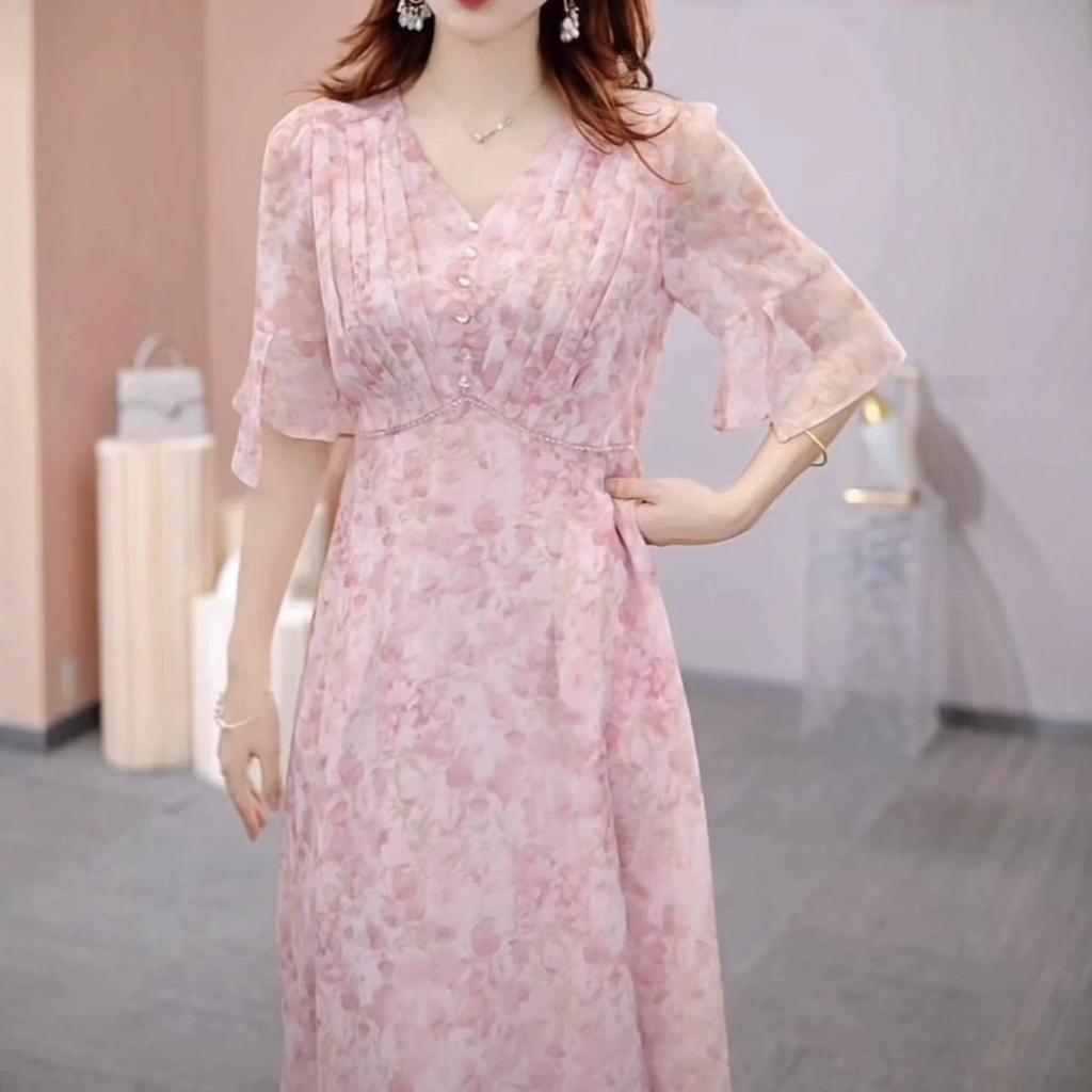 The Temperament Is Dignified and Elegant Muse Dress Skirt, a New Short-sleeved Skirt In Summer
