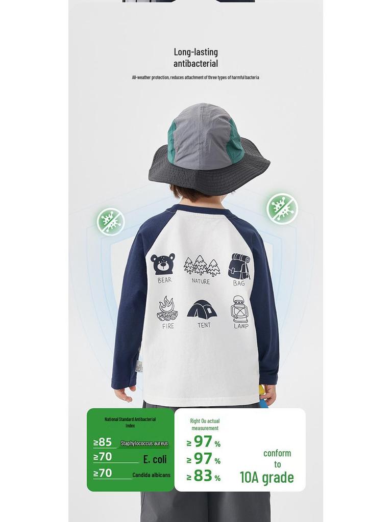 European Boys' Cotton Long-Sleeve T-Shirt, Spring 2026 Collection - Toddler & Kids Base Layer for Spring/Autumn