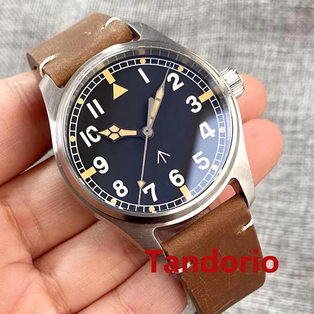 Tandorio 39mm Safīra Stikla Pilotu Stila