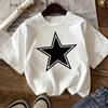 Kids Pure Cotton Round Neck Short-Sleeve Top Star Patterned Printed T-shirt Y2K Trendy Girls' Summer T-shirt Girls Clothing