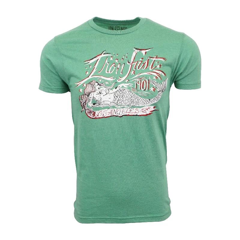 Iron Fist Catch Of The Day Unisexs T Shirt Heather Green S